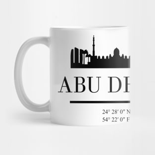 ABU DHABI UAE BLACK SILHOUETTE SKYLINE ART Mug